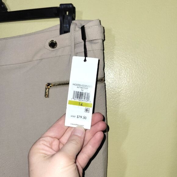 New Calvin Klein Khaki Modern Essentials Pants 14 - Picture 4 of 11